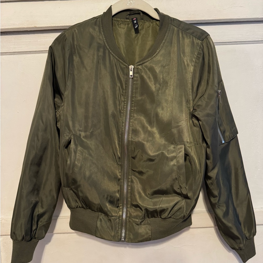 Olive Green Bomber Jacket